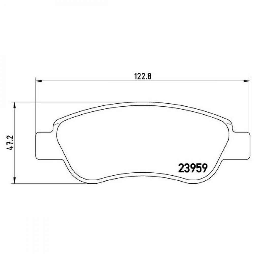 Колодки тормозные дисковые передние для автомобилей Peugeot 107 (05-) / Citroen C1 (05-)