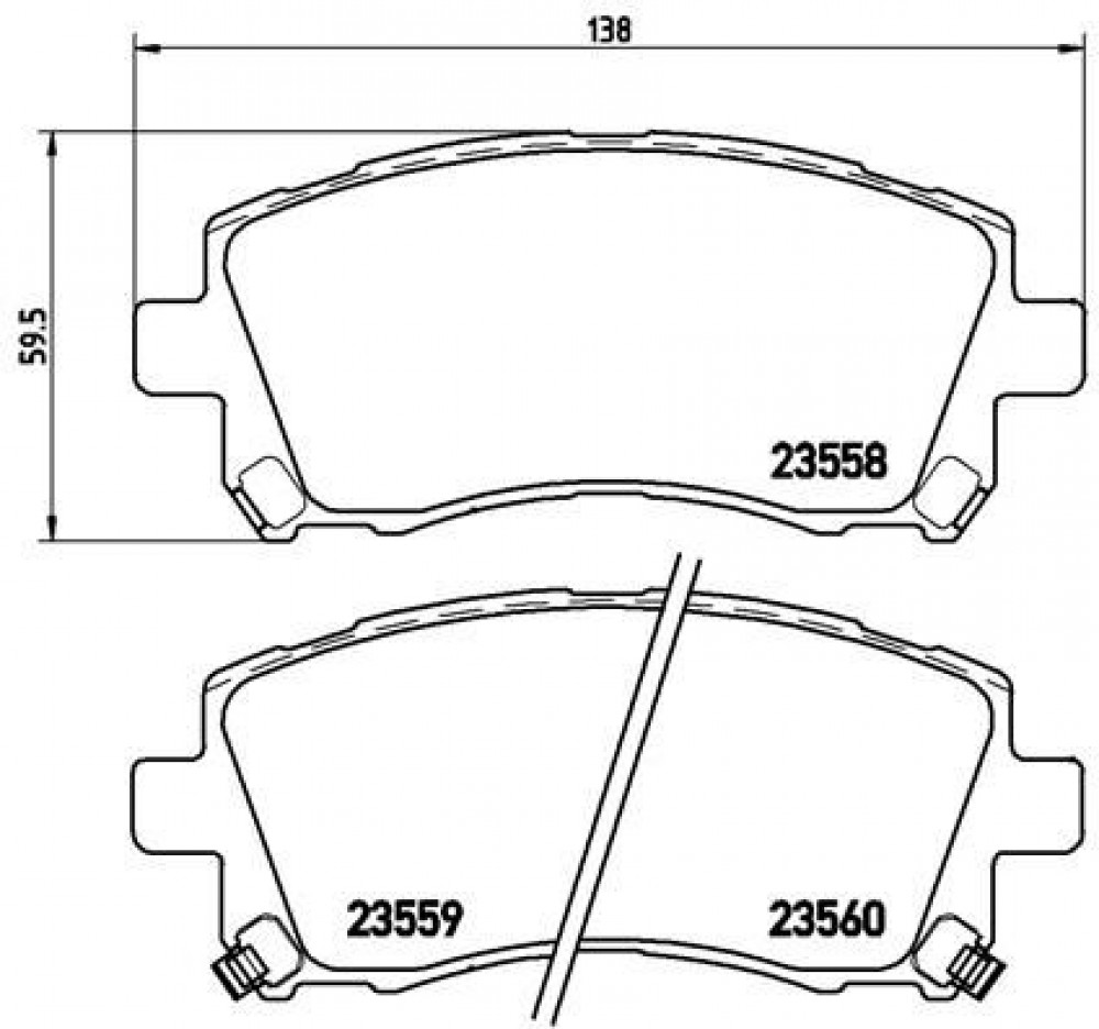 Колодки тормозные дисковые передние для автомобилей Subaru Forester (97-) / Outback (00-)