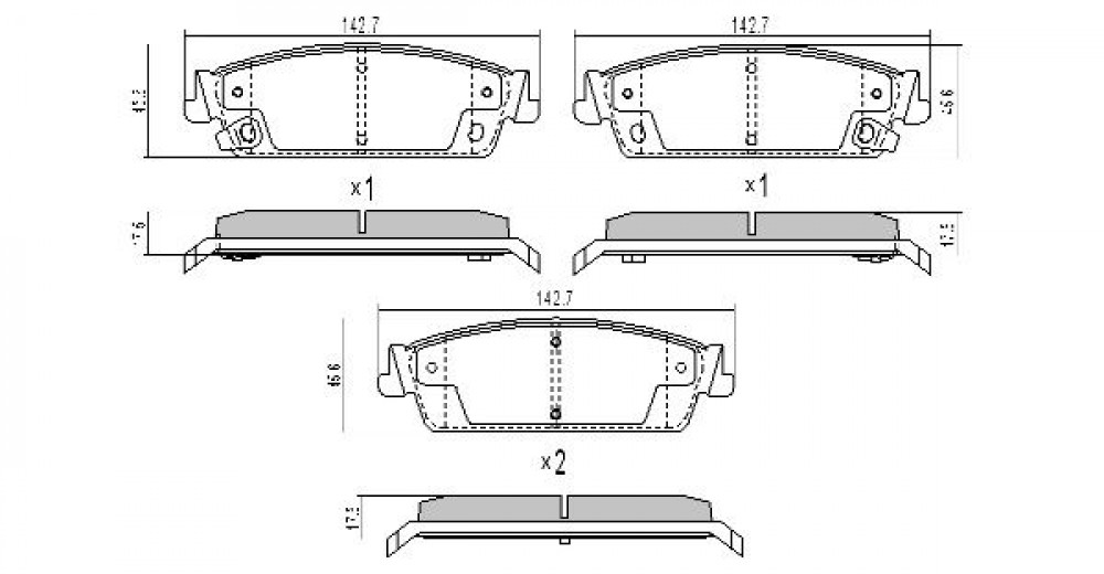 Колодки тормозные дисковые задние для автомобилей Chevrolet Tahoe (07-) / Cadillac Escalade (06-)