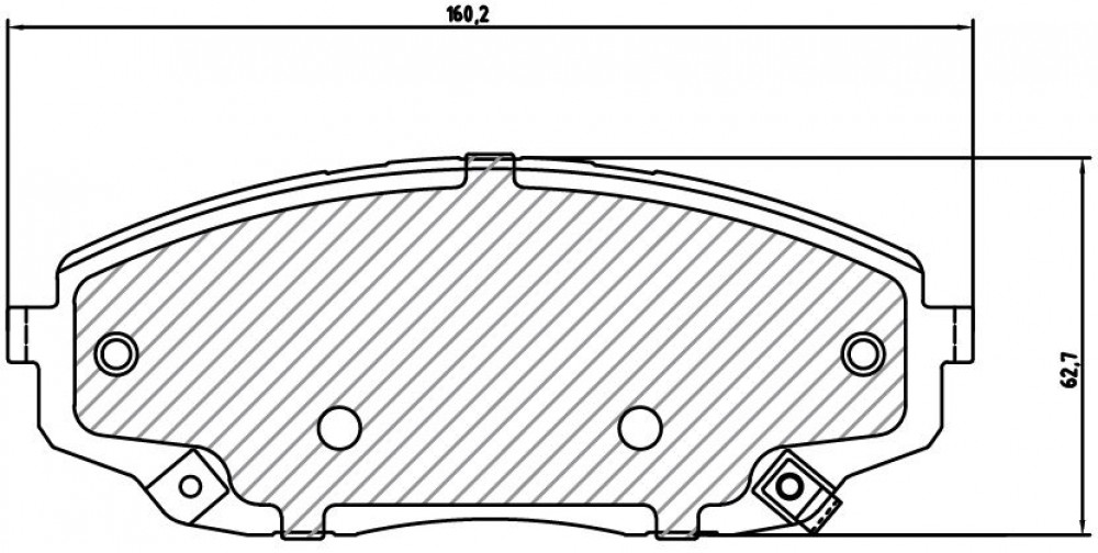 Колодки тормозные дисковые передние (керамические) для автомобилей GAC M8 (24-) [серия PRO]