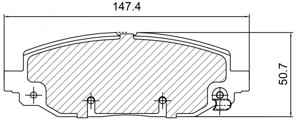 Колодки тормозные дисковые задние для автомобилей Jeep Wrangler (17-) 149x51мм
