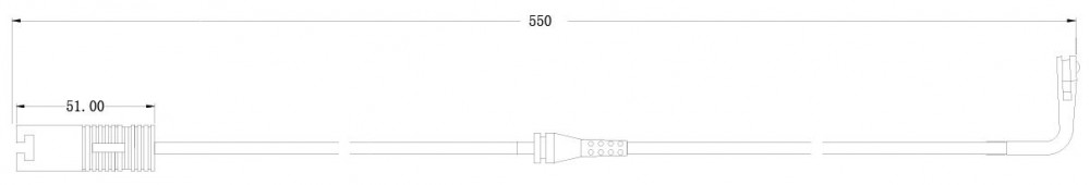 Датчик износа задних тормозных колодок для автомобилей BMW 5 (E39) (95-) L=550
