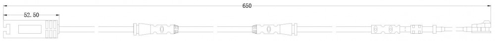Датчик износа передних тормозных колодок для автомобилей BMW 1 (E81) (07-) L=650