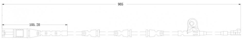 Датчик износа передних тормозных колодок для автомобилей BMW X5 (E70) (08-) L=985