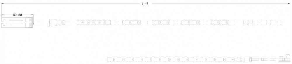 Датчик износа задних тормозных колодок для автомобилей BMW X1 (E84) (09-) L=1143