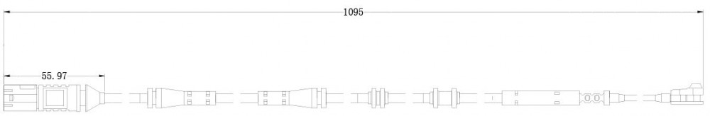 Датчик износа задних тормозных колодок для автомобилей BMW 7 (F01) (08-) L=1095