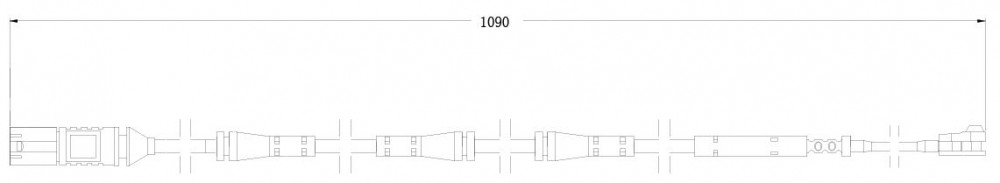 Датчик износа задних тормозных колодок для автомобилей BMW 5 GT (F07) (09-) L=1090