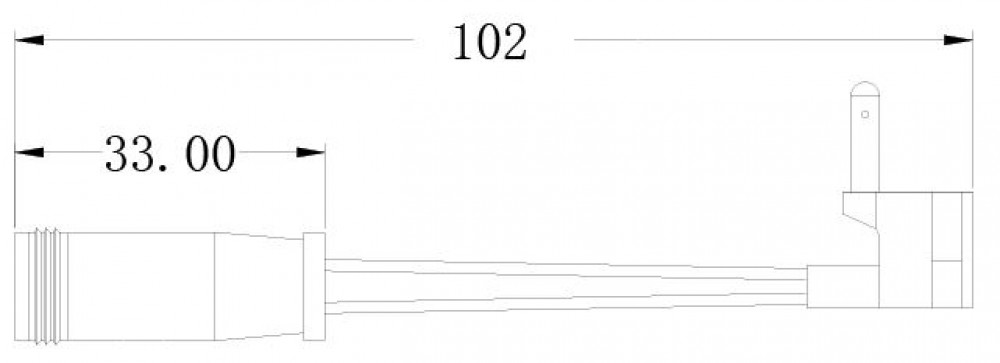 Датчик износа передних тормозных колодок для автомобилей Mercedes E (W211) (02-) L=102