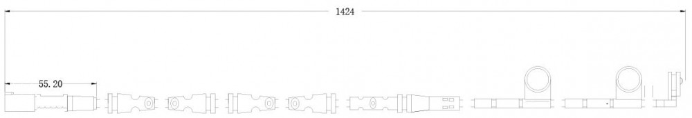 Датчик износа передних тормозных колодок для автомобилей Land Rover Range Rover IV (12-) L=1424