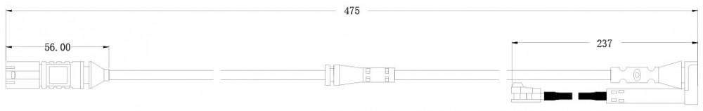 Датчик износа передних тормозных колодок для автомобилей BMW X1 (F48) (14-) L=475/237