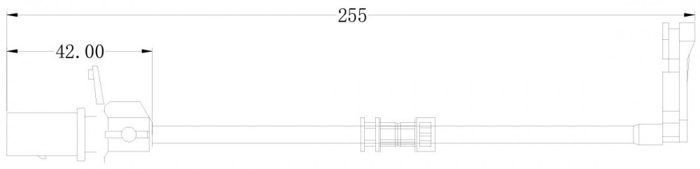 Датчик износа задних тормозных колодок для автомобилей Audi A8 (09-) L=255