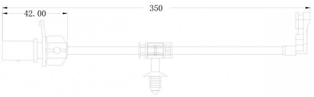 Датчик износа задних тормозных колодок для автомобилей Audi Q5 (17-) L=350