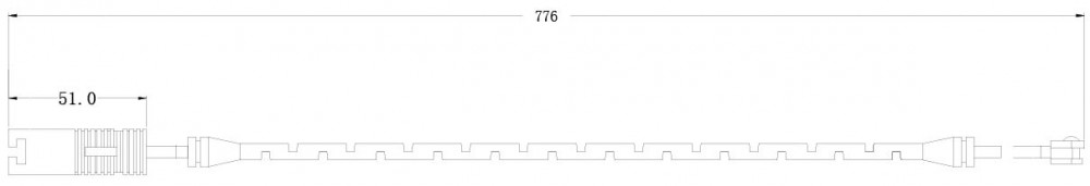 Датчик износа передних тормозных колодок для автомобилей BMW 3 (E46) (98-) L=776