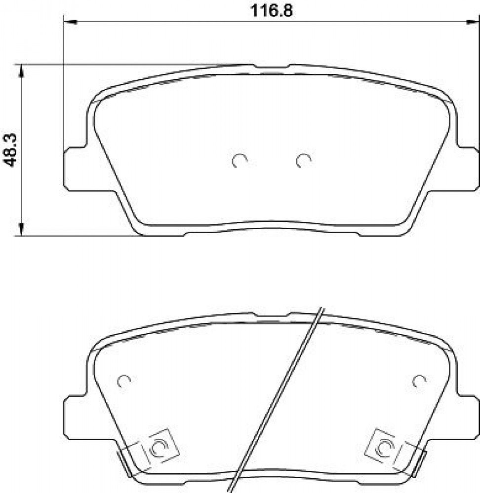 Колодки тормозные дисковые задние (керамические) для автомобилей Hyundai Santa Fe (12-)