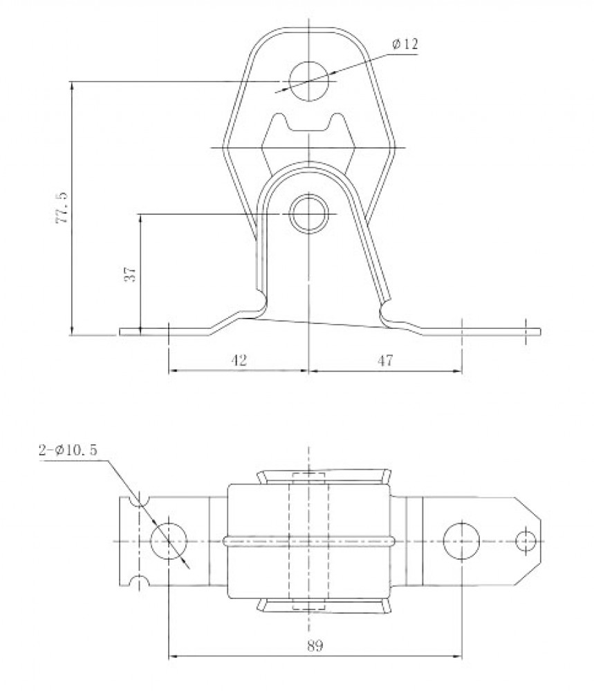 Подвес (подушка) глушителя для автомобилей Skoda Fabia (99-)/VW Polo (01-) (1 шт.)