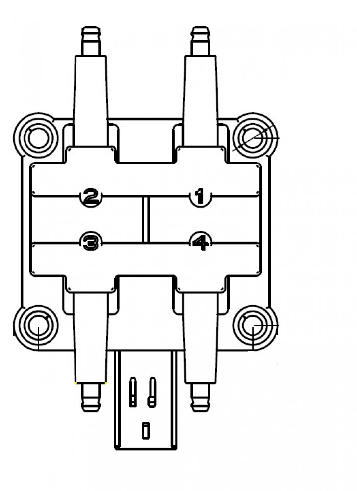 Катушка зажигания для автомобилей ГАЗ Volga Siber (08-)/Dodge Caravan (00-) 2.4i