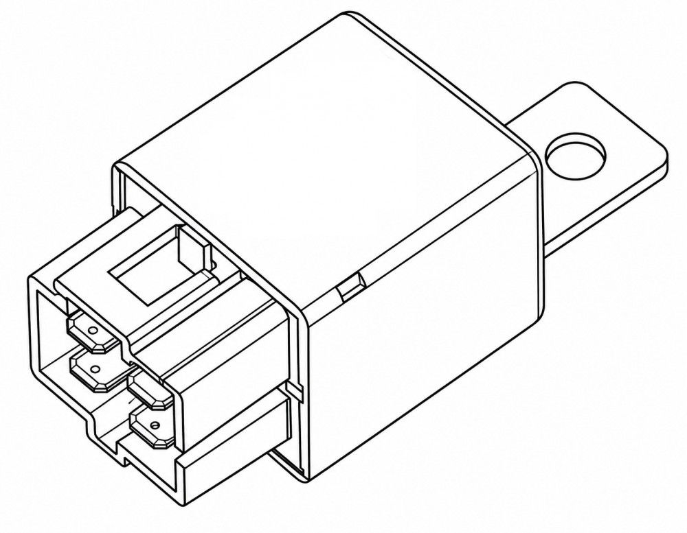 Реле 24V 15А 4 контакта для автомобилей Sitrak C7H (14-)/C9H (23-)/Howo TX7 (22-) (мотора печки)