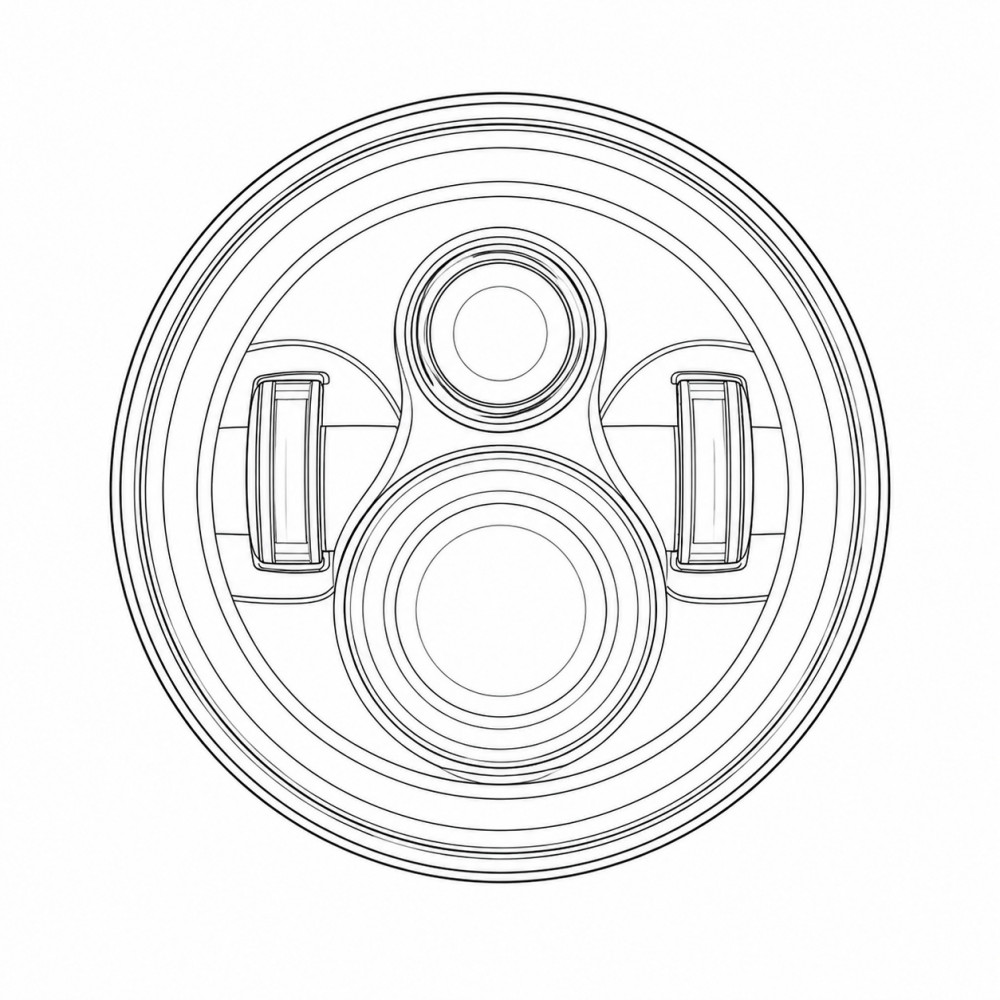 Фара для автомобилей Лада 2121 Нива/2101/ГАЗ/УАЗ (светодиодная/LED) 7 дюймов 6 диодов с ДХО универсальная