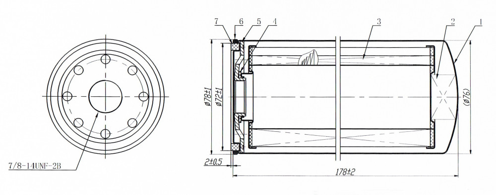 Фильтр топливный тонкой очистки для спецтехники Caterpillar 100-900-series/CP/CS-series h178