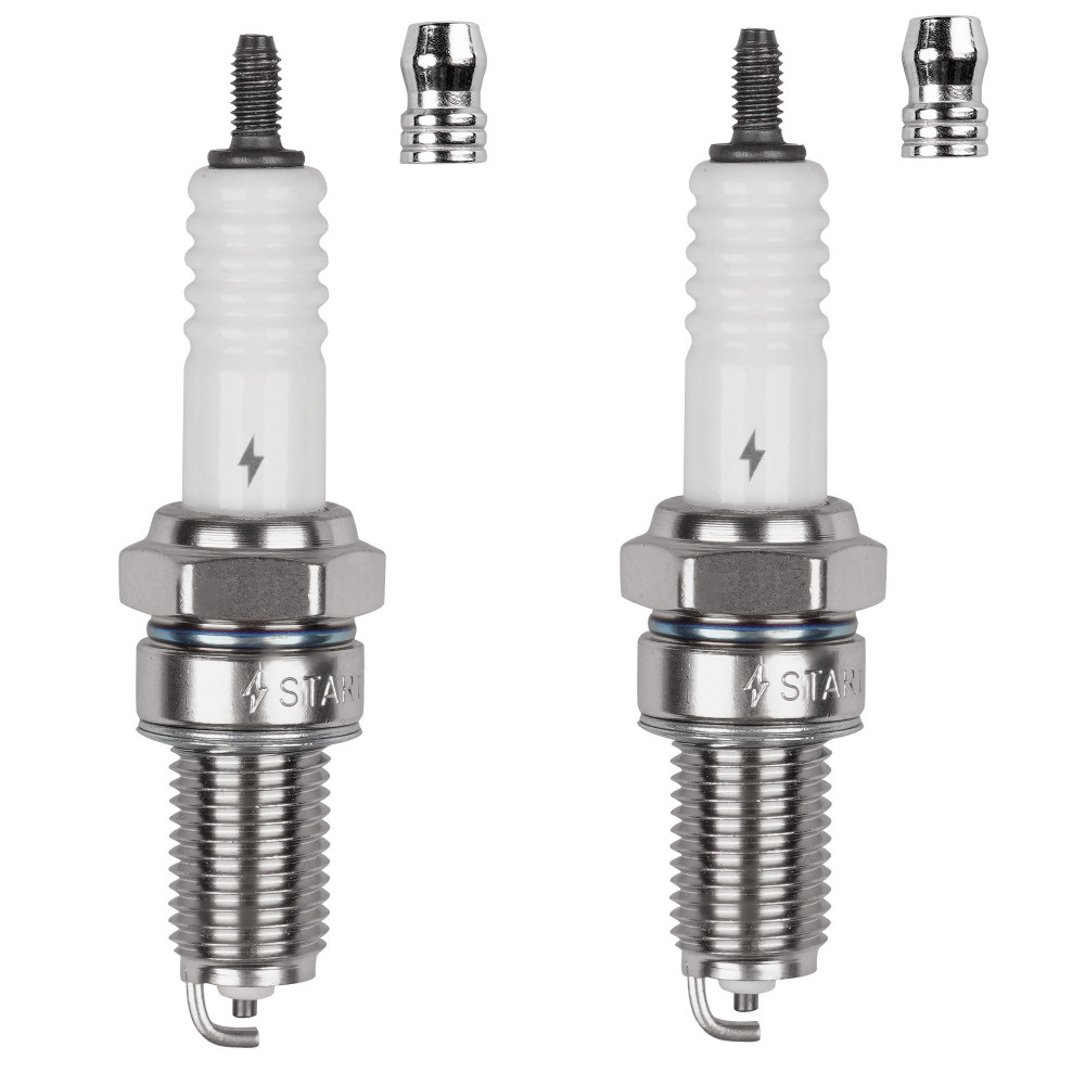 Комплект свечей зажигания для мотоциклов Kawasaki (87-)/Suzuki (93-)/Yamaha (86-)/Honda (88-) ан. DPR7EA-9 (2шт)