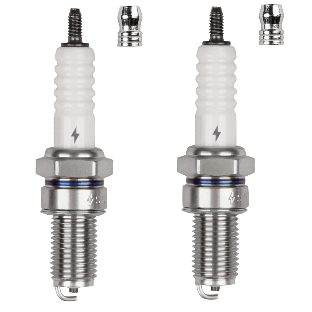 Комплект свечей зажигания для мотоциклов Kawasaki (93-)/Suzuki (91-)/Yamaha (91-)/Honda (88-) ан. DPR8EA-9 (2шт)