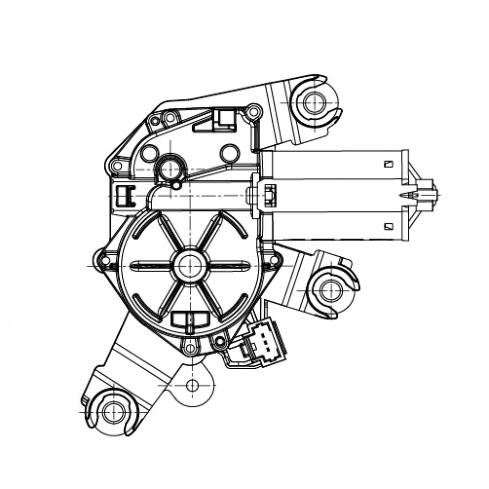 Моторедуктор стеклоочистителя для автомобилей Лада XRay (16-)/Renault Kaptur (16-) (задн.)
