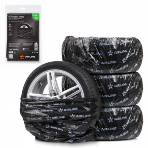 Пакеты для колес R12-22 PRO, 4 шт в пакете, 115x115 см, ПНД повыш.прочн. 25 мкм, черн. МП-Серия