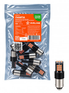 Лампа светодиодная P21/5W (BAY15D) PLUS, 1200K (Красный), 12В, 4Вт, 24LED, Биполярная