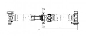 Карданный вал в сборе для автомобилей BMW 1 F20/21 (11-) (АКПП) задний