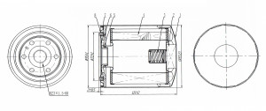 Фильтр КПП для автомобилей Scania 3/4/L/P/G/R/S-series [GR 801], MAN TGS/TGX [TipMatic 12+2]