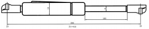 Амортизатор (упор) для автомобилей Hyundai Santa Fe (12-) / Land Rover Range Rover III (02-) (капота)