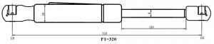 Амортизатор (упор) для автомобилей Volvo XC90 (02-) (капота)