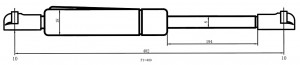 Амортизатор (упор) для автомобилей Land Rover Discovery III (04-) / IV (09-) (багажника газовый)