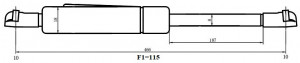 Амортизатор (упор) для автомобилей Toyota Land Cruiser Prado (09-) (стекла багажника)