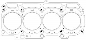 Прокладка ГБЦ для автомобилей Toyota RAV4 (18-)/Camry (18-)/Lexus ES (18-) 2.5i [A25A-FKS]