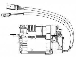 Компрессор пневмоподвески для а/м Volvo XC60 (17-)/S90 (16-) 2.0i/2.0D