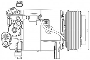 Компрессор кондиционера для автомобилей BMW X3 (F25) (10-)/X1 (F48) (15-) 2.0D (с эл. магн. муфтой)