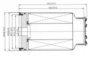 Фильтр топливный для с/т Caterpillar 100/300/700/900-series (сеп.) d108, h194