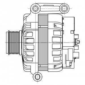 Генератор для автомобилей Ford Transit (13-)/Peugeot Boxer (11-) 2.2TDCi 210A