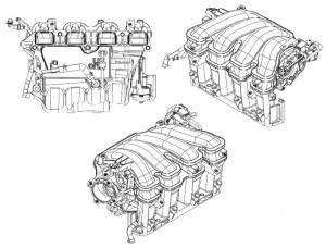 Коллектор впускной для а/м KIA Sportage III (10-)/Sorento (09-) 2.0i/2.4i [G4KD,G4KE]