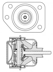 Опора двигателя для автомобилей Chevrolet Lacetti (05-) 1.4i/1.6i [F14D3; F16D3] (правая)