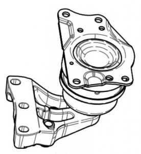 Опора двигателя для автомобилей VW Polo Sedan (10-)/Skoda Rapid (12-) 1.6i [CFNA; CFNB] MT (правая)