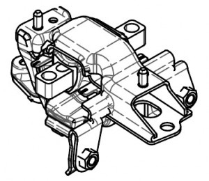 Опора коробки передач для автомобилей VW Polo Sedan (10-) 1.4i/1.6i [CZCA; CFNA; CWVA; CWVB] MT