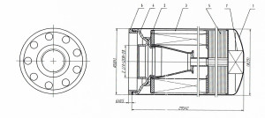 Фильтр масляный для автомобилей КамАЗ 6520, 6556, 6595 [дв. Cummins ISLe 350.30]