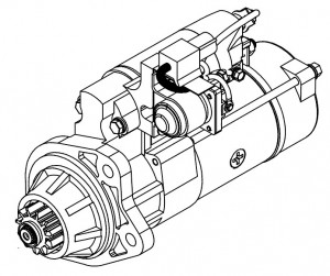 Стартер для автомобилей Hyundai HD78 (06-)/Mighty (04-) с дв. D4GA/D7GA 24В 5кВт