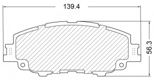Колодки тормозные дисковые передние для автомобилей Toyota Camry (18-)/RAV4 (18-) с тормозной системой Advics 140x56мм