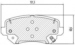 Колодки тормозные дисковые передние для автомобилей GAC GS3 (23-)