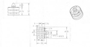 Подвес (подушка) глушителя для автомобилей Mercedes 124 (89-) (1 шт.)