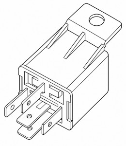 Реле 12V 40A 5 контактное (с кронштейном, без резистора)