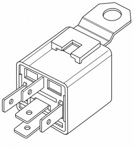 Реле 24V 15/20A 5 контактное для спецтехники Ростсельмаш (с кронштейном, с диодом)